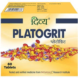 Patanjali Divya Platogrit tablets — ayurvedic formula to support platelet count and prevent anaemia
