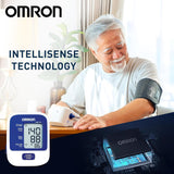 Omron HEM 7124 Fully Automatic Digital Blood Pressure Monitor with Intellisense Technology For Most Accurate Measurement, White and Blue