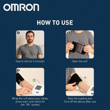 Omron HEM 7124 Fully Automatic Digital Blood Pressure Monitor with Intellisense Technology For Most Accurate Measurement, White and Blue