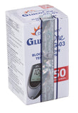 Dr. Morepen BG-03 Blood Glucose Test Strips, 50 Strips (Black/White)(Only Strips, No Glucometer)
